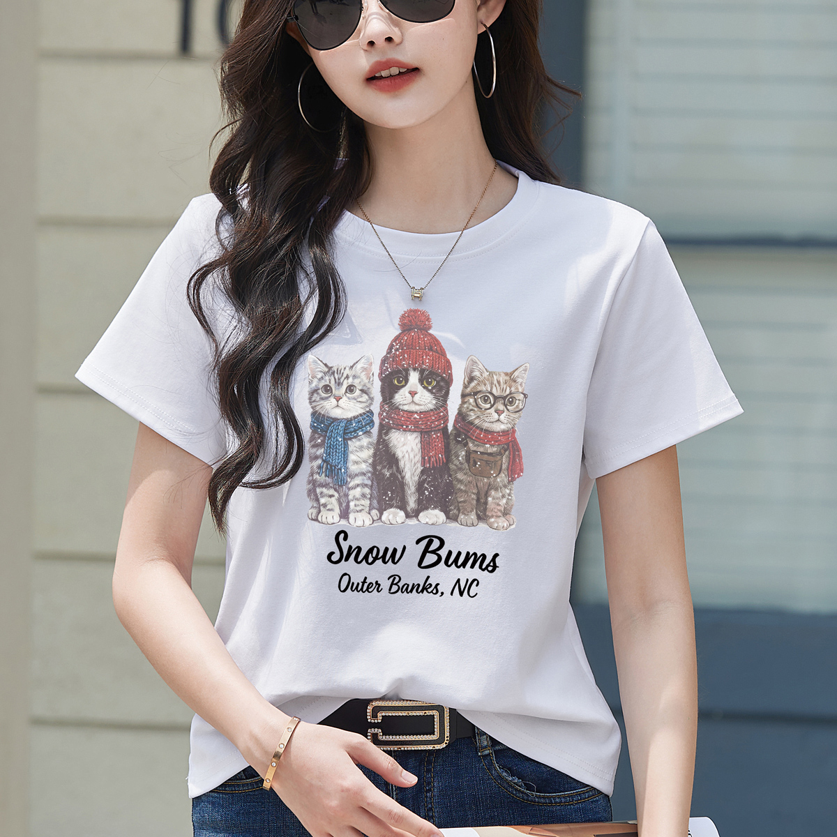 RY3708# 宽松短袖圆领T恤女夏季新款韩版通勤洋气百搭印花爆款ins上...