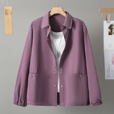 批发实拍2026春新款全棉斜纹休闲复古外套女宽松大码长袖衬衫外搭上衣