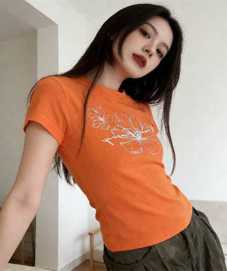 95 폴리 에스터 2026 새로운 긍정적 인 어깨 일반 반팔 높은 탄력성 새로운 여름 몸매 가꾸기 슬림해 보이는 외국 가스 맨위