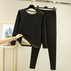 批发秋<b class='q'>冬</b>德绒保暖内衣女德绒磨毛内穿秋衣秋裤磨毛发热大码内搭两件套