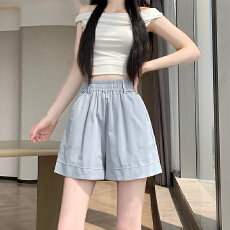 批发<b class='q'>实拍</b>夏季新款高腰显瘦休闲运动阔腿<b class='q'>裤</b>