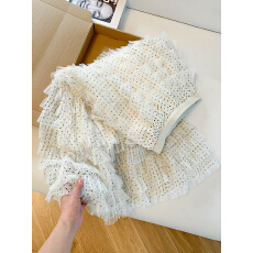 批发实拍 法式甜美蕾丝拼接荷叶边波点网纱仙女蛋糕裙