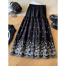 批发实拍韩系甜美网纱碎花半身裙2026春新款刺绣中长款印花A大摆长裙