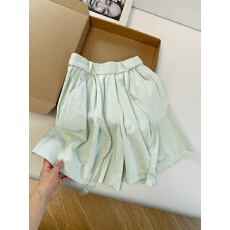 批发实拍薄款纯棉阔腿<b class='q'>短裤</b>女高腰系带外穿舒适休闲裤小个子宽松遛弯裤