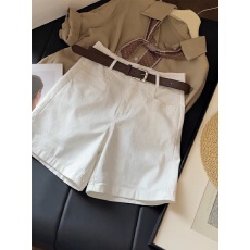 批发夏季新款高腰洗水棉弹力阔腿短裤女宽松显瘦小个子休闲百搭热裤子