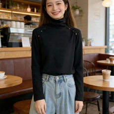 批发冬装新款显瘦胖mm<b class='q'>大码</b>女装加厚保暖双面绒磨毛发热德绒<b class='q'>打底衫</b>上衣