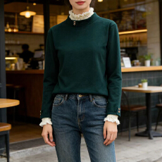 批发冬装新款<b class='q'>胖</b><b class='q'>MM</b><b class='q'>显瘦</b>假两件长袖加厚双面磨毛德绒加绒衫大码女装上衣