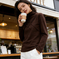 批发实拍冬装新款<b class='q'>长袖</b>显瘦加厚双面磨毛德绒加绒衫<b class='q'>大码</b>女装打底上衣潮