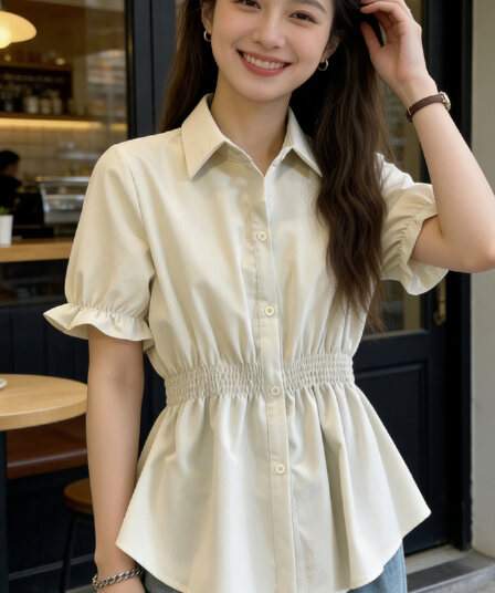 2026 여름 드레스 새로운 지방 mm 패션 허리 수축 슬림해 보이는 맨위 디자인 센스 Chic 빅 사이즈 여성 의류 반팔 티셔츠 트렌디