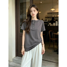 批发实拍2026夏装新款胖mm减龄宽松显瘦设计感大码女装短袖T恤上衣潮
