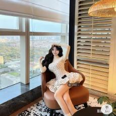 批发法式波点鱼骨收腰绑带<b class='q'>抹胸</b>花苞礼服立体花朵蓬蓬连衣裙短裤套装裙