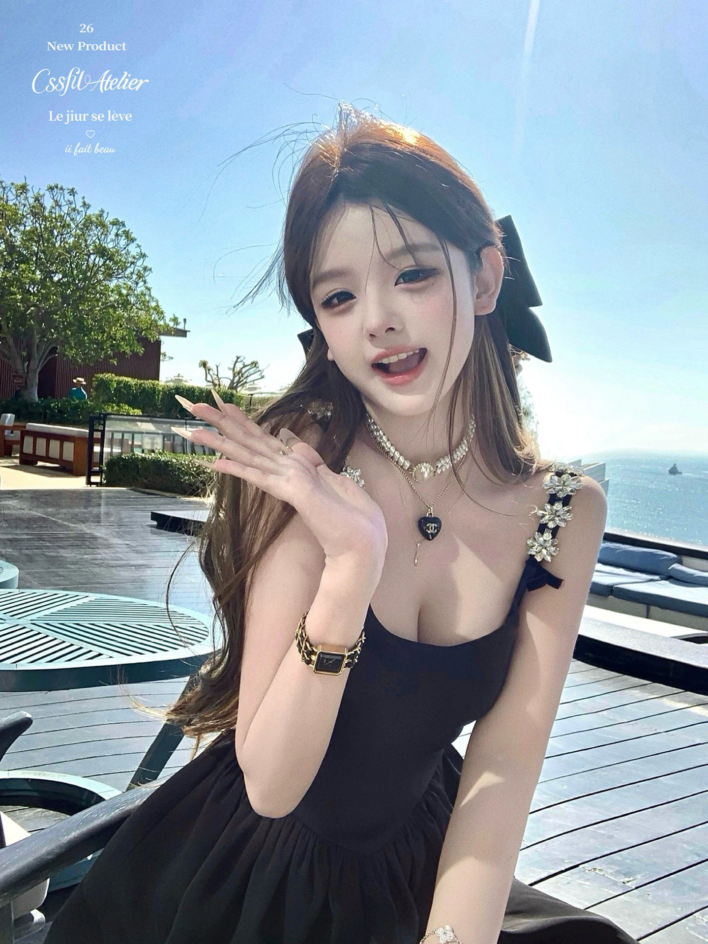 늦게 우산 우산 26 ss 황혼 훈련 빛 못 훈련 검정색 백리스 miu 부서 여성 드레스 허리 수축 슬림해 보이는 슬립 드레스