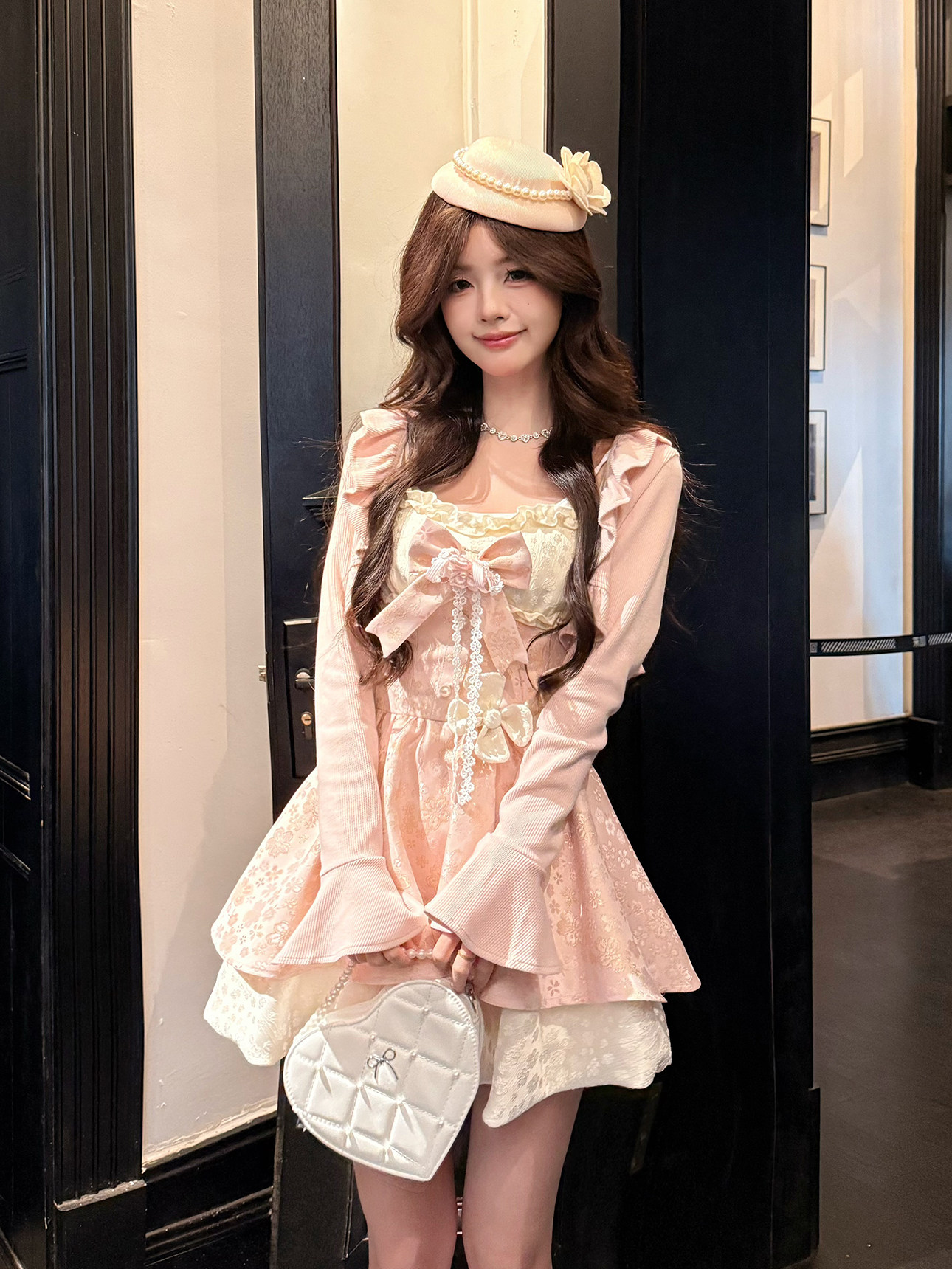 캄파넬라 세과 house 물 꿀 꽃 이른 봄 아름다운 슬립 여성 드레스 2026 새로운 층층 나무 분말 꽃무늬 치마