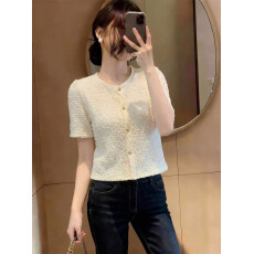 批发有货2026夏季新款韩版百搭圆领短袖衬衫女上衣夏