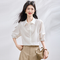 批发有货短袖衬衫<b class='q'>女士</b>2026年新款夏职业面试正装衬衣通勤穿搭内搭上衣