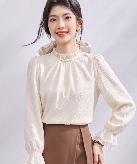 있음 선적 실사 2026 가을 새로운 한국 스타일 다용도 긴팔 캐주얼 셔츠 여성 셔츠