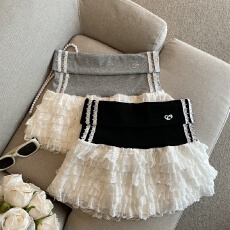 批发实拍 芭蕾风纯欲性感蕾丝拼接蓬蓬蛋糕裙女夏独特绝美短款包臀裙