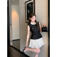 批发【杨小卷 1/13 10:00 上新首发享85折】赫本千金风<b class='q'>假两件</b><b class='q'>连衣裙</b>