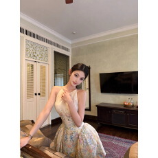 批发【OKMASHOP 03.23 20:00 新品立减12%】<b class='q'>挂</b><b class='q'>脖</b><b class='q'>连衣裙</b>女春夏度假裙子