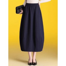 批发半身<b class='q'>裙</b>女秋冬高级感花苞<b class='q'>裙</b>中长款A字<b class='q'>裙</b>遮胯显瘦百搭松紧腰灯笼<b class='q'>裙</b>