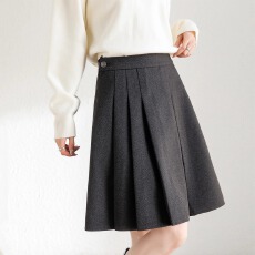 批发灰色百褶<b class='q'>半身裙</b>女秋季2025新款小个子短款超好看a<b class='q'>字</b>短<b class='q'>裙</b>