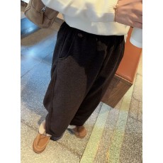 批发2025韩国女装秋冬季高级感舒适蚕丝羊毛毛呢<b class='q'>九分</b>萝卜裤奶奶裤