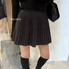 批发miu系灰色百褶<b class='q'>裙</b>高腰针织<b class='q'>半身裙</b>女春秋毛呢<b class='q'>裙</b>子小个子半<b class='q'>裙</b>a<b class='q'>字</b>短<b class='q'>裙</b>