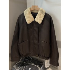 批发BUFAN布凡11056<b class='q'>冬</b>季韩版时尚羊羔毛翻领皮衣棉服加厚外套女