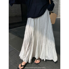 批发温柔养成系每年都喜欢垂垂柔雾感百褶裙仙仙半身长裙