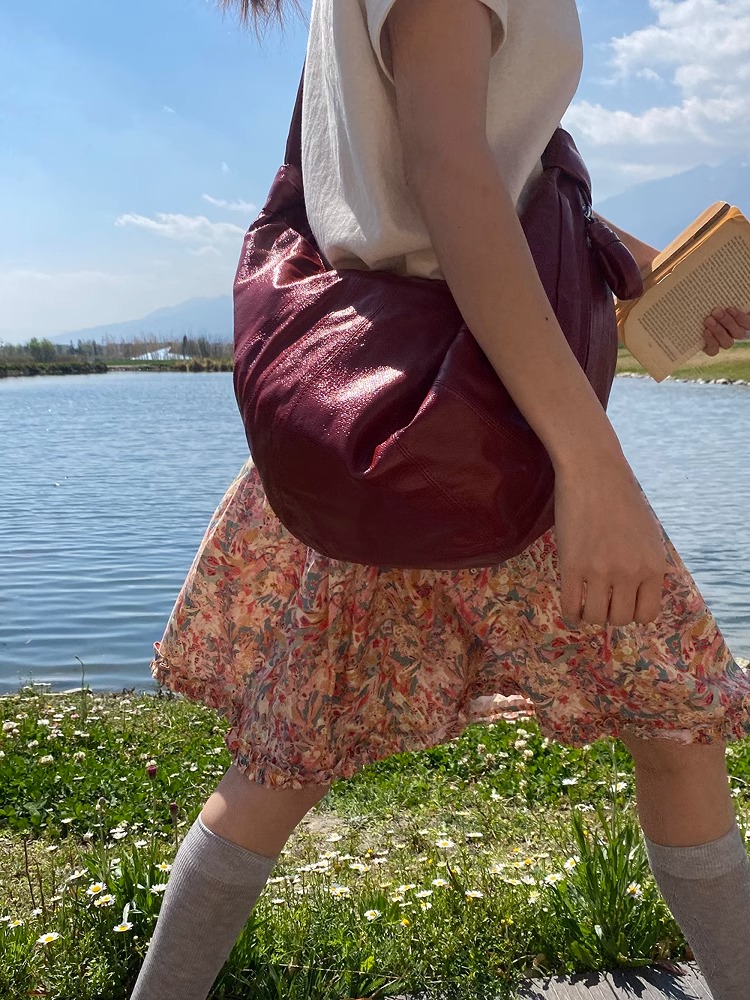 데이지 bellisperennis2026ss 유화 치마 한 마 주간 실크 프릴 미니 스커트 중간 길이 반신 스커트