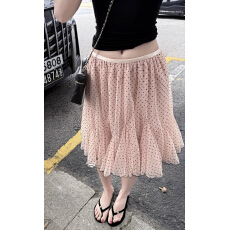 批发Laareetoo 新品限时9折3/23 10:00 波点<b class='q'>网纱</b>半身<b class='q'>裙</b>女夏季短<b class='q'>裙</b>