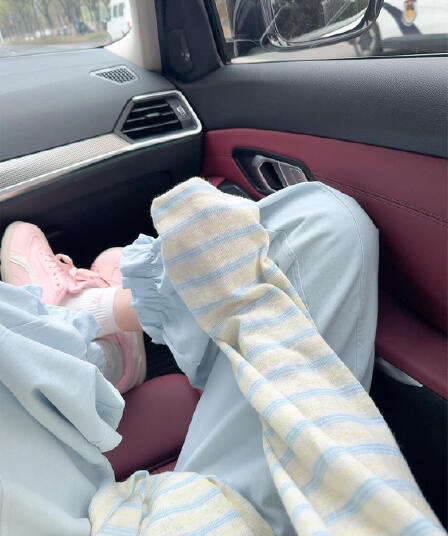 슈퍼 잘 생긴 ~ 중 baby 블루 프릴 배기 바지 여성 새로운 느긋한 바람 하이웨이스트 슬림해 보이는 풍선 바지