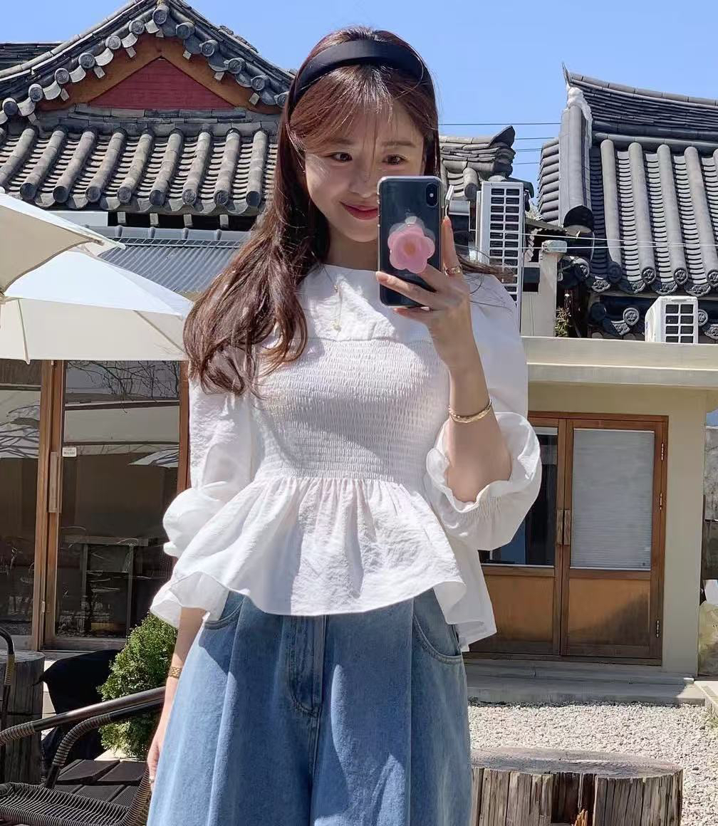 지금 이른 봄 우아함 품격 허리 수축 슬림해 보이는 연령 감소 셔츠