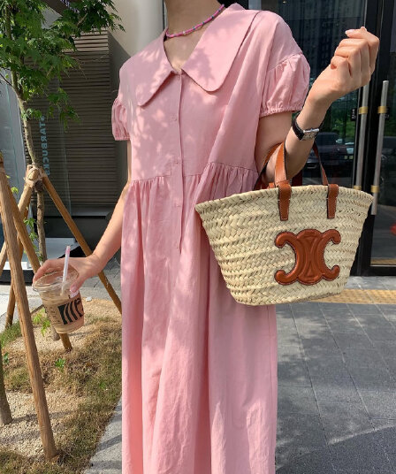 재고 있음 작은 대중 품격 베이비 칼라 연령 감소 드레스