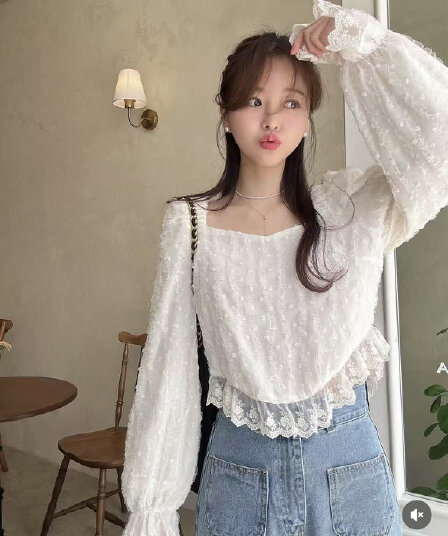 재고 있음 달콤함 레트로 자카드 다용도 맨위