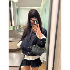 批发牛仔套装女2025新款秋季复古水洗牛仔夹克外套高腰百褶裙两件套潮