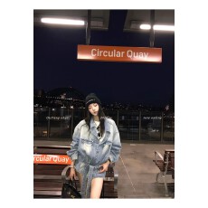 批发区区欧阳'悉尼日记'chao有腔调的!多重水洗＋手工磨边VTG牛仔外套