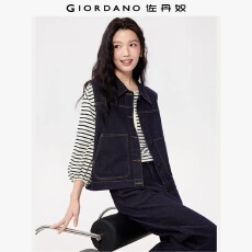 批发牛仔马甲女2026年春明线口袋宽松翻领无袖牛仔外套05375670