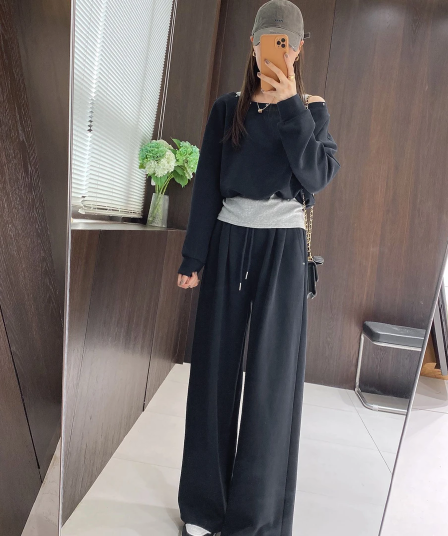 봄 가을 캐주얼 운동 바람 후드티 웨이 바지 투피스 세트