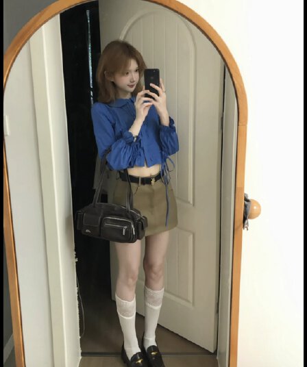 이른 가을 이른 가을 베이비 칼라 셔츠 한 부서 가을 세트 여자 2026 새로운 작은 키 출퇴근 착용 가져 가라. 전체 집합