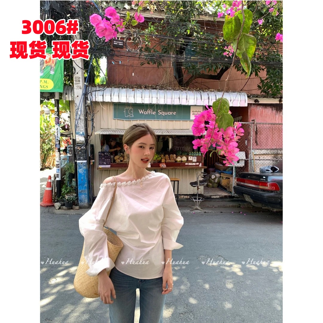 꽃 남자 이익 향기로운 어깨 봄 새로운 품격 고급 센스 몸매 가꾸기 맨위 비즈 박기 꽃 비스듬한 어깨 셔츠