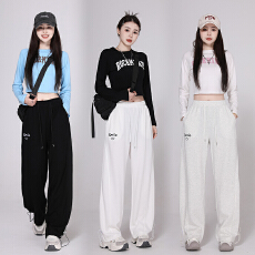 批发实拍 <b class='q'>爵士舞</b>2025露脐显瘦宽松减龄演出服体操服街舞超酷套装