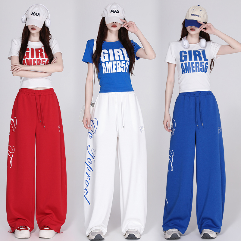 실사 슬림해 보이는 연령 감소 재즈 댄스 루즈핏 공연 의상 광장 춤 체조 서비스 스트리트 댄스 차가운 세트