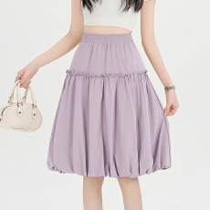 批发实拍2026年春夏新款<b class='q'>灯笼</b><b class='q'>裙</b>花苞<b class='q'>裙</b>橡筋腰中长<b class='q'>裙</b><b class='q'>半身裙</b>