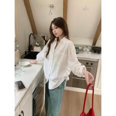 批发实拍白色polo领老钱风<b class='q'>长袖</b><b class='q'>衬衫女</b>2026早春新款轻奢减龄洋气上衣