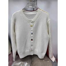 批发纯色<b class='q'>圆领</b><b class='q'>针织</b><b class='q'>开衫</b>女2026春秋季新款设计感温柔百搭毛衣外套上衣