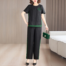 批发新中式香云纱高端女装<b class='q'>套装</b>2026春夏新款气质优雅妈妈真丝两件套