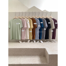 批发纯<b class='q'>白色</b>圆领竹节纯棉T恤女2026夏季超火减龄轻薄透气短袖显瘦上衣