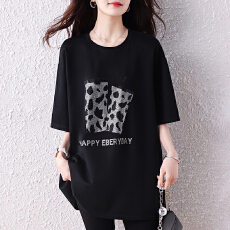 批发实拍2026夏装新款时尚大版宽松型胖MM洋气T恤气质显瘦大码上衣