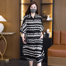 批发实拍2026夏装新款时尚宽松洋气<b class='q'>大码</b>连衣裙显瘦遮肉胖妹妹衬衣裙